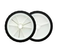 Zweipappel 2 x Universal Rubber Lawn Mower Wheels 150mm Diameter Axle Hole Diameter 12.7mm (2, 150mm)