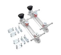 Zweireihiger Rollschuh Aluminiumlegierung Basis - 4-Rad Mount, Tuning Rollschuh Sohlenplatte | Druckguss Schlittschuh-Bracket Für 33-41 Schuhgrößen, Leicht & Robust, Mit Bremsfunktion & I