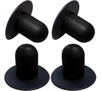 Zwelocy 4-Pack Pool Wall Plug Replacement - Swimming Pool Pump Strainer Hole Plugs for Bestway & Intex Above Ground Pools, Durable Black Stoppers (Fit Filter Pump, Drain, Water Seal)