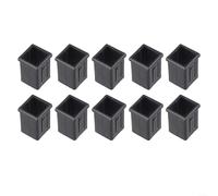 ZWEquipint 10 Pack Square Tube Inserts Sleeve Converter 40x40mm to 30x30mm, Plastic Inner Adapter Reducer for Fitness Equipment Glide Tubes, Noise Reduction and Shock Absorbing, Black