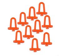 ZWEquipint 10 Piece Tool Hanging Board Hooks Set,Wall-Mounted Storage Rack,Orange ABS Plastic Hooks,For Tool Storage Workshop Equipment(F)