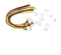 ZWEquipint 10 Sets for JST XH 2.54mm Wire Connector Kit, 2/3/4 Pin Male Female-Plug Socket, with 200mm 24AWG Cable, for Electronics Projects(4 Pin)