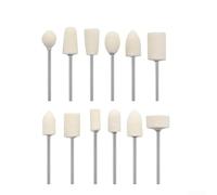 ZWEquipint 12-Piece Wool Polishing Wheels Set For Mini Rotary Tools,2.35 Mm Shank Buffing Wheels For Metal, Glass, Ceramics, Jewelry And Nail Art,White And Silver