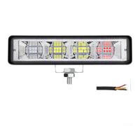 ZWEquipint 12V LED Strobe Work Light With White Red, Aluminum Housing, 4 Hole Single Row For SUV ATV For JEEP Truck Boat Off Road