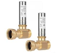 ZWEquipint 2 Pack Brass Water Hammer Arrestor 3/4" NH, Straight-Through Design for Washing Machines, Reduces Noise & Shock, up to 250 PSI