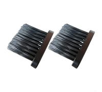 ZWEquipint 2 Pack Fireplace Brush Head Replacement, Wood And Plastic Stove Cleaning Tool For Soot And Debris Removal, 11X3.5x9.5 Cm Black
