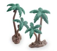 ZWEquipint 2 Pack for MINI Coconut Tree Models, 5.4x5.3cm Green Plastic Figurines For DIY Landscape Fairy Garden Decor, Small Palm Tree Ornaments For Desk Table Indoor Scenery Display(dark green)