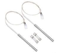 ZWEquipint 2 Packs Hot Rod Ignitor Kit Replacement, for Traeger 070 075, for ELITE Pro 22 34 Lil, for ELITE BBQ Series Pellet Grills, with 2 Fuses and Screws