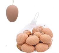 ZWEquipint 20 Pack 6Cm Plastic Easter Eggs For DIY Crafts, Painting Party Decorations For Kids, White And Multicolor Shells(Chickens)