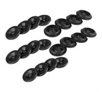 ZWEquipint 20 Pcs Rubber Grease Seal Bearing Hub Cover Rust-proof Dust Shield For Trailer Spindle Wheel 38Mm Black