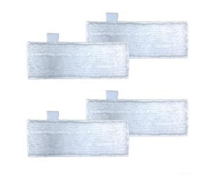 ZWEquipint 4 Pack Reusable Microfiber Mop Cloths With Scrubbing Strips For Dupray Steam Cleaner, Soft Pads For Everyday And Tough Messes