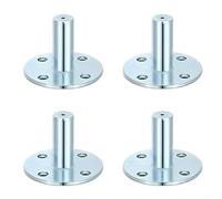 ZWEquipint 4 Pcs Metal Caster Socket Inserts with Broad Brimmed Top Hat Design for 7/16 Inch Stem, 1-1/2 Inch Length, for Furniture and Equipment
