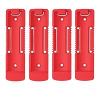 ZWEquipint 4 Piece Magnetic Spray Can Holder With Bottom Hook Metal Bracket For Paint And Oil Cans On Tool Cart Or Garage Rack Red