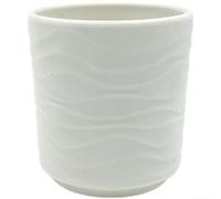 ZWEquipint 4PCS White Wavy Flower Pots, Breathable PP Resin Planters With Drainage For Succulents, Orchids, Indoor Outdoor Garden Decor