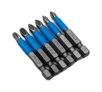 ZWEquipint 6 Piece Anti Slip Screwdriver Bit Set,50Mm PH1 PH2 PH3 PZ1 PZ2 PZ3 Magnetic for Impact Driver Bits,for Electric Hand Tools