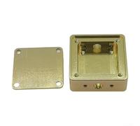 ZWEquipint 6061 Aluminum RF Shield Box Gold Oxidation For Coating Electromagnetic Shielding Compact 27Mmx27mmx10mm Supports For SMA KFD46 Connector Lightweight Stable Signal Transmission RF Circuit
