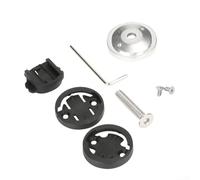ZWEquipint Aluminum Bike Computer Mount Holder,Compatible For Garmin For Edge Bryton Rider Cateye Handlebar Stem Mount Black(Silver)
