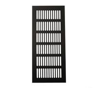 ZWEquipint Aluminum Rectangular Air Vent Grille Cover Modern Ventilation Cover Panel,For Wardrobe Cabinet Bathroom Door,Black Finish(100X250mm)