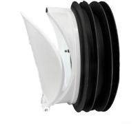 ZWEquipint Anti-Rat Barrier Valve For 110Mm Toilet Outlet Drain | Vermin Stopper, For Sewer Waste Pipe, PP Drain Strainer & Accessory, White Black
