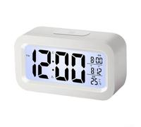 ZWEquipint Backlit For Mini Electronic Alarm Clock For Students And Children, Desk Wake-Up Clock With Bright Display, Multiple Alarm Settings, Compact Design For Bedside Or Office(WHITE)