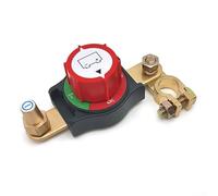ZWEquipint Battery Disconnect Switch 12V-48V Heavy Duty Top Post Kill Switch for Car RV Marine Boat Truck, Positive Negative Terminal Isolator with Brass Connector(Negative)