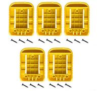 ZWEquipint Battery Holders For DeWalt 20V And 60V Tools, Compatible For DCB200 DCB201 DCB202 DCB203 DCB204 Series, ABS Plastic Mounting Dock With Screws, Yellow(5PCS)