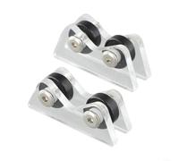 ZWEquipint Billiard Straightness Detection Tool, Pair Of Metal And Plastic Pool Cue Rollers For Measuring Cue Alignment, 7 X 3 X 2 Cm, White