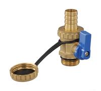 ZWEquipint Brass Ball Valve DN15 G1/2 Inch for Boiler Filling and Discharge,Floor Heating Drain Valve with Safety Cover,Copper Alloy Plumbing Fixture(Blue)