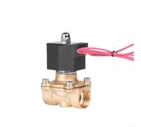 ZWEquipint Brass Solenoid Valve Control Switch for Efficient Irrigation, DN20 G3/4 Inch, DC12V/DC24V/AC220V Options, Nylon Rubber Lined for Water Air Flow(C)