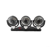 ZWEquipint Car Fan 360 Degree Adjustable Triple Head Dual Speed Cooling USB 12V 24V Portable Air Circulator for Car Truck SUV Van Boat Flexible Placement Long Cable Energy Efficient Compact(5V)
