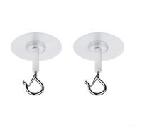 ZWEquipint Carbon Steel Ceiling Hooks for Hanging Plants, Lanterns & Wind Chimes, No-Drill Wall Mount for Indoor Outdoor Decor, Black(E)