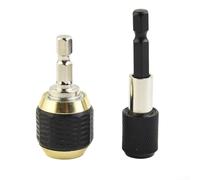 ZWEquipint Carbon Steel Hex Shank Keyless Drill Chuck Converter Adapter Set,50Mm and 60Mm Quick Change,for Electric Drill Screwdriver for Impact Driver,2PCS