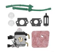 ZWEquipint Carburetor Kit,For FS55 FS55R FS55RC FS38 KM55 With Gasket Metal Silver Replacement Part,For Lawn Garden Outdoor Power Equipment