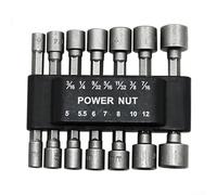 ZWEquipint Chrome Vanadium Steel Nut Driver Socket Bit Set 1/4 Inch Hex Shank For Drill Screwdriver Auto Repair DIY Household Tools 9PCS(14PCS)