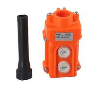 ZWEquipint COB-61 Crane Winch Pendant Control Station, Up Down Hoist Push Button Switch, ABS Rainproof Housing for Outdoor Dusty Environments, AC 250V 5A / 500V 2A
