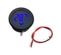 ZWEquipint DC Voltmeter 4-100V With LED Round Display, ±1% Accuracy Reverse Polarity Protection For Auto Marine Battery Monitor Black(Blue)