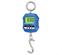ZWEquipint Electronic Hanging Scale 300Kg Portable Crane Scale With Large LCD Display Stainless Steel Hook Aluminum Alloy Body One-Click Unit Conversion For Warehouse Industrial Use(blue)