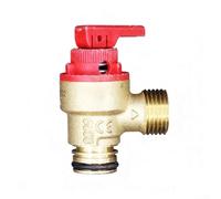 ZWEquipint Gas Boiler Safety Valve Pressure Relief Valve Brass Construction for Heating System Replacement Easy Installation Standard Size Yellow Red