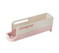ZWEquipint Gravity-Feed For SODA Can Organizer For Fridge, Space-Saving 5-Can Dispenser Rack With Tilting Design, Clear PET Beverage Storage For Kitchen Counter, Office, Camping And RV Use(Pink)