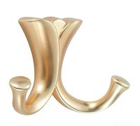 ZWEquipint Heavy Duty Zinc Alloy Wall Hook, Dual Coat Hooks For Entryway Shoe Cabinet Wardrobe, Modern Minimalist Double Hanger For Kitchen Bathroom(Gold)