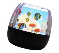 ZWEquipint LED Rotating Fish Projection Night Light, Powered Underwater For Jellyfish Lamp For Kids Bedroom, Soothing 360 Degree Color Changing Decor, Black