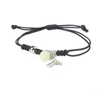 ZWEquipint Light and Shadow Wristband with Luminous Letters and Starry Beads for Night Time Visibility and Style (J)