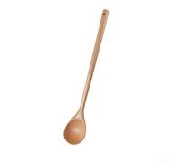 ZWEquipint Long Handled Wooden Spoon For Cooking, 33Cm Large Deep Scoop Stirring Utensil For Nonstick Pots Cast Iron, Heat Resistant Hardwood Kitchen Tool For Gumbo Chili Soup Serving, Brown(Khaki)