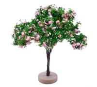 ZWEquipint Miniature Simulated Landscape Tree Plastic Architectural Model Greenery for Diorama Train Layouts Decorative Ornament 9x5x5cm(G)