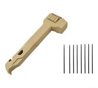 ZWEquipint Multifunctional Camping Hammer With Ergonomic Grip, Tent Peg Puller And Hook For Outdoor Camping,Plastic Tool, 27.7cm(Khaki Color)