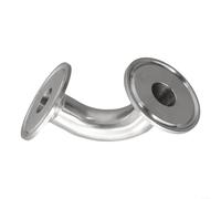 ZWEquipint Quick Release 90 Degree Elbow Sanitary Tri Clamp Pipe Fitting Stainless Steel,For Food Beverage Processing(19MM)