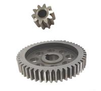 ZWEquipint Replacement Steel Gear Set For Electric Chainsaws Square Hole Mounting 49T And 10T For 8 Inch And 12 Inch Grass Trimmers Compact 51X10mm For DIYers And Landscapers