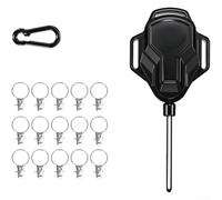 ZWEquipint Retractable Clothesline 9M With 15 Clips, Portable 50Kg Load Camping Laundry Rope For Travel Hiking Outdoor Use, Black