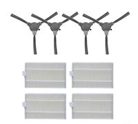 ZWEquipint Side Brush And Filter Replacement Parts For Zigma For Spark 980 981 Robotic Vacuum Cleaner, 4-Pack Each, Compatible For Dpark 980 981 Models