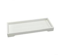 ZWEquipint Silicone Bathroom Vanity Tray, Soap Dispenser Holder,Countertop Storage Organizer Box,Waterproof Sink Organizer For Kitchen And Bathroom(White)